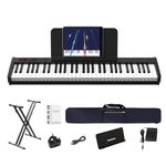 OYAYO 61 Keys Keyboard Piano with Semi-Weighted Keys & Keyboard Stand, Portable Electronic Piano Support MIDI USB Interface & Bluetooth, Piano Keyboard Great for Beginners and Children Adults