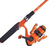 Ugly Stik 6' Hi-Lite Spinning Fishing Rod and Reel Combo, Orange, 2-Piece Graphite & Fiberglass Rod, Durable and Strong, Right/Left Handle Position