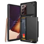 VRS DESIGN Damda Glide Pro Phone Case for Galaxy Note 20 Ultra, with [4 Cards] [Semi Auto] Premium Sturdy Credit Card Slot Wallet for Samsung Galaxy Note 20 Ultra 5G, 6.9 inch(2020) Black