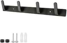 Coat Hooks Wall Mounted, 4 Hooks Door Hooks Coat Rack Wall Mounted Screw Fixed Coat Hanger Rack Holder for Bedroom Bathroom or Kitchen