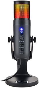The G-Lab K-Mic Natrium Gaming Microphone RGB - Audio, Soporte antivibración - Micrófono USB de sobremesa Ideal para Gaming, Streaming, Twitch, Youtube para PC/PS4/PS5