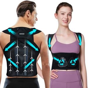 QENOSE Back Brace Posture Corrector for Women & Men-Knob Adjustable Back Support Straightener-Upper and Lower Back Pain Relief-Scoliosis, Shoulder Posture Corrector- Neck Hump, Hunchback XXL(31"-44")