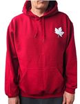 Mens Canada Shirt, Custom Handmade Canada Day Maple Leaf Shirt for Men L2 (L, Fleece Hoodie, Antique Red)