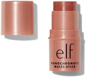 e.l.f. Monochromatic Multi Stick, Luxuriously Creamy & Blendable Color, For Eyes, Lips & Cheeks, Bronzed Cherry, 0.17 Oz (5g)