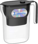 Waterdrop PT-05BL-L Water Filter Jug, 1×90 Days Filter, 2.5L, NSF Certified, Reduces Lead, Fluoride, Chlorine and More, BPA Free, Black
