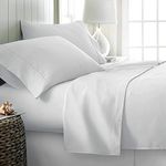 RoyalLinenCollection 1000 Thread Count 1PC Fitted Sheet White Solid Emperor 100% Egyptian Cotton Extra Deep Pocket (12 Inche)