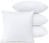 Utopia Bedding Zippered Waterproof Throw Pillow Protectors (No Pillow Inserts), European (Pack of 4, White), Bed Bug Proof Decorative Pillow Encasement Covers for Outdoors, Bed, Couch 26 x 26 inches