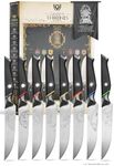 Dalstrong Steak Knife Set - 8 Piece Set - 5 inch - Game of Thrones™ Edition - German Premium Steel Full Tang - Professional G10 Handle - Collection Item Kitchen Knife Cooking - Leather Sheath