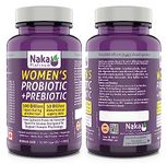 Naka Platinum Women's Probiotic + Prebiotic, 100 Billion input during production, 50 Billion minumum at expiry date, Live Cultures From 16 Function Specific Strains Designed To Support Female Physiology, Made in Canada (30+5 FREE)