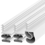 TMH Metal Door Weather Stripping - Magnetic Kerf Door Seal Kit, Full Set 36" x 84" - White Kerf Weather Stripping