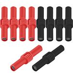 DKARDU 10 PCS 4mm Banana Plug Coupler Female to Female Insulated Banana Socket Jack Connector for 4mm Banana Plug Extension Adapter Multimeter Speaker