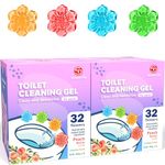 Simple Life Toilet Bowl Cleaner, Fresh Flower Gel Stamp, Stops Limescale and Stains with Air Freshening Scent, Deodorizing Clean (64 Stamps, Variety Pack)