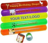 FREYOLI Custom Slap Bracelets with Picture 5/10/30/50 ct Personalized Logo Wristbands Bulk for Party Favors, Birthday, Classroom Rewards, Events, Fundraisers, Support, Awareness