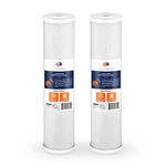 Aquaboon Activated Carbon Filter Cartridge - 5 Micron Carbon Water Filter 20 x 4.5 - Whole House CTO Water Filters Replacement Cartridges Compatible with FC25B, EPM-20BB, CB-BB-20, 155783-43, 2-Pack