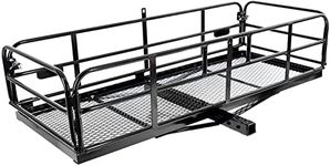 60”L X 24”W X 15 Basket Trailer Hitch Cargo Carrier Luggage Storage Rack Extra-Thick Steel Constructed for Truck or SUV 2″ Hitch Receiver (Required) only - 400 LBS Capacity (Cargo Basket)