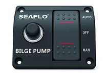 Seaflo 3 Way Bilge Pump Switch Panel (Auto-Off-Manual) 12v 24v Built-in 15A Circuit Breaker