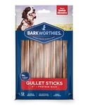 Barkworthies 6-Inch Beef Gullet Sticks for Dogs (12 pk) - Healthy Dog Treats - Protein-Packed, Promotes Dental Health - Quick Hollow Dog Chew - Great for Older Dogs and Teething Puppies