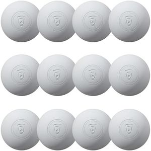 Franklin Sports Lacrosse Balls - Official Size Lax Balls for Practice - Rubber 63mm Outdoor Lacrosse Balls - Great for Muscle Massage Therapy + Yoga - White 12 Bulk Pack