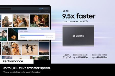 Samsung T7 Portable SSD 1TB – High-Speed External Drive