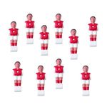 Generic 11Pcs Durable Hard Plastic Football Man Table Guys Soccer Player Part 4.3inch (Red)