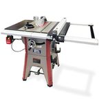 LUMBER JACK 10" Cast Iron Table Saw Professional Portable Woodworking Machine with Full Length Fence & Wheel Kit 230V