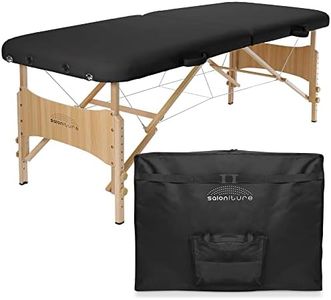 Saloniture Basic Portable Folding Massage Table - Black