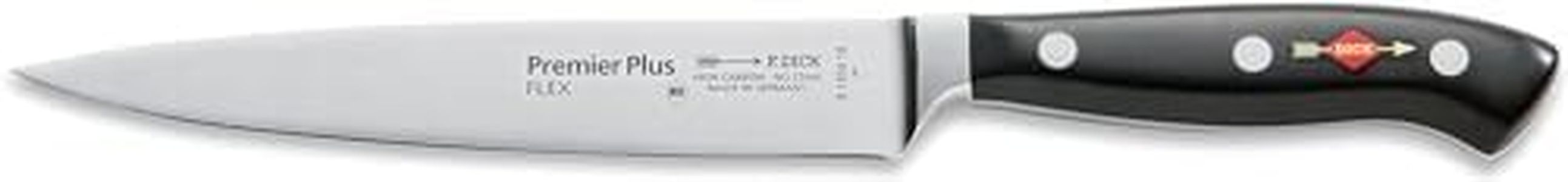 F. DICK Filetiermesser, Filiermesser, Premier Plus (Messer mit Klinge 18 cm, X50CrMoV15 Stahl, nichtrostend, 56° HRC) 81454182, Schwarz, 27x2x1 cm
