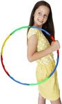 Bahob® Plastic Hula Circle,Collapsible Kids Hula Hoop, Detachable Tubes for Hula Ring, Exercise Hula Hoop for Fitness Gymnastics Dance Games Pet Training