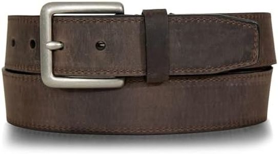 Wolverine Men's Rugged Boot Leather Work Belt, Rugged Patch - Brown