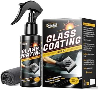 Toretark Car Ceramic Glass Coating Spray,Automotive Windshield Rain Repellant Glass Polish Protect, Long-Lasting Quick Dry Coat (3.38 fl oz +Towel)