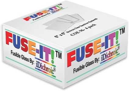 Fusible Clear Glass Squares 6 inch x 6 inch COE96-4 Pack - U-Fuse-ITS