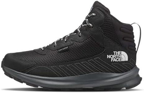 THE NORTH FACE Kids' Fastpack Hiker Mid Waterproof Shoe, Tnf Black/Tnf Black, 7 Big Kid