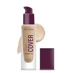 Hilary Rhoda Super Cover Foundation | Blemish Free | High Coverage & Waterproof Foundation | 24-Hour Stay & Non-Sticky Formula | Matte Finish | Blends Flawlessly | 30g (Nude Beige)