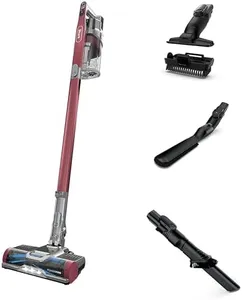 Shark IZ362H Anti-Allergen Cordless Lightweight Stick Vacuum with Self-Cleaning Brushroll, PowerFins, Removable Handheld, Crevice, Upholstery, Anti-Allergen, Pet Multi-Tool, Flex, 40 min runtime, Red