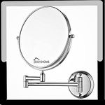 EASY2HOME® Magnifying Shaving Makeup Mirror | Stainless Steel | Makeup Mirror| Shaving Mirror| Mirror for bathroom/hotel/vanity room (Silver, 8 Inch (ROD TYPE)