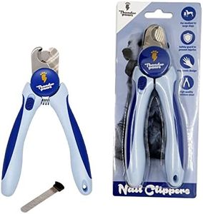 Thunderpaws Professional-Grade Dog Nail Clippers with Protective Guard and Safety Lock (Medium to Large Breeds, Blue)