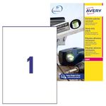 Avery L4775-100 self-Adhesive Label - self-Adhesive Labels (White, Rounded Rectangle, A4, Polyester, Matte, Laser)