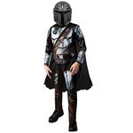 Mandalorian Costume Kids Halloween Mandalo Cosplay Jumpsuit Outfit Dress Up Costume Suit with Helmet Cloak