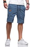 JMIERR Mens Vacation Shorts Casual Cotton Drawstring Workout Shorts Summer Stretch Big Tall Shorts Men Basketball Shorts Twill Chino Beach Shorts with Elastic Waist and Pockets CA 40(2XL) C Blue 2