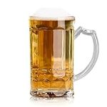 Beer Mug,Beer Stein Glass 500ml/17.5Oz Plastic Beer Stein Plastic Beer Stein Glass with Handle Beer Mug Freezer Cup,Ice Mug Cooling Mug Drinking Glass Wine Cup for Bar Home Kitchen