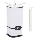 Allin Exporters 45W Cool Mist Humidifier 16L Top Fill Ultrasonic Floor Humidifiers with 100V-220V Voltage 2 Nozzles 4 Nozzle Tubes & Wheels for Home Large Room Bedroom (Pack of 1, Black & White)