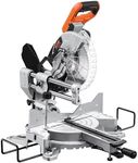 VEVOR Sliding Compound Miter Saw, 10-Inch Blade, 15 Amp Motor, 60-Tooth, Corded Double Bevel Sliding Miter Saw, LED Precision Alignment, Angle Adjustable, for Wood, Composite Decking, Laminates