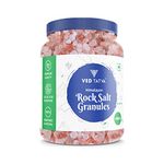 VED TATVA Himalayan Pink Rock Salt Crystals Whole/Granules/Sendha/Sindhav Namak, 450gm Jar/Unrefined & Natural, Used for Cooking, Baking, Sprinkling, Fermenting, Marinating