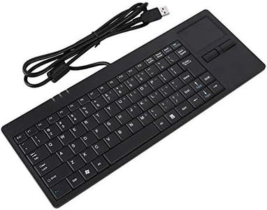 Bewinner MC-818 82 Keys Wired USB Keyboard Built-in Touchpad HUB Port Mechanical Button Structure Ergonomic Mute Ultra-Thin for Notebook/Desk, Black