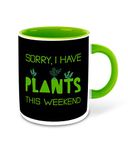 WHATS YOUR KICK® Gardening Inspiration Printed Light Green Inner Colour Ceramic Coffee Mug- Gardening Quotes, Plants, Best Gift | Gardening, Horticulture, Weed, Nature (Multi 1)