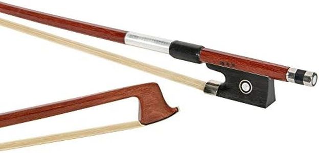 MI&VI NB-510 Brazilwood Violin Bow 4/4 (Full Size) with Ebony Frog | Octagonal Silver Mount | Well Balanced | Light Weight | Mongolian Horse Hair - MIVI Music