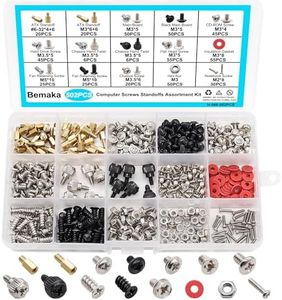 Bemaka 502PCS Computer Screws Assortment Kit, Motherboard Standoffs Screws PC Screws for PC Fan, PC Case, HDD Hard Drive, Laptop, SSD, CD-ROM, Used for DIY Installation & Repair of Computer Parts