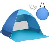 UPF 50+ Easy Pop Up Beach Tent 2-3 Person Portable Sun Shade Shelter with Carry Bag Instant Automatic Lightweight Waterproof Beach Camping Tent for Home Outdoor Picnic Fishing UV Protection, Blue