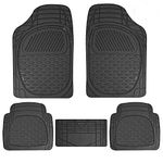 ROYALTECH 6225 FelxTough All Season Rubber Floor Car Mat for Car SUV, Universal Self Cut to Perfectly Fit (Black)