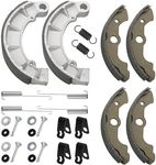 Front & Rear Brake Shoes Kit for Honda Rubicon 500 2001 2002 2003 2004, OEM# 06450-HN5-671 06430-HN2-000 06430-MCL-700